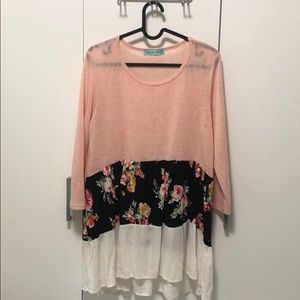 Pink/floral tunic
